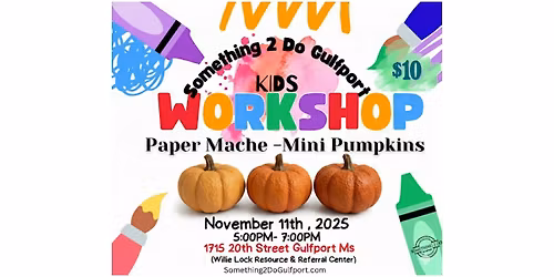 KIDS Paper Mach\u00e9 Pumpkins Workshop