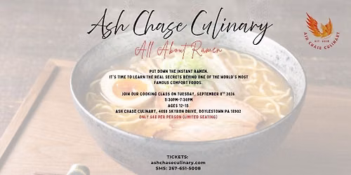 All About Ramen, Ages 12-15