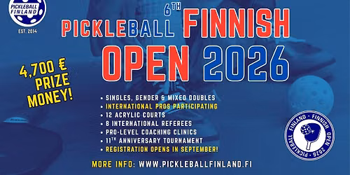Pickleball Finnish Open 2026