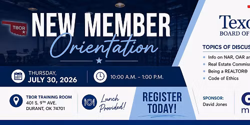 New Member Orientation