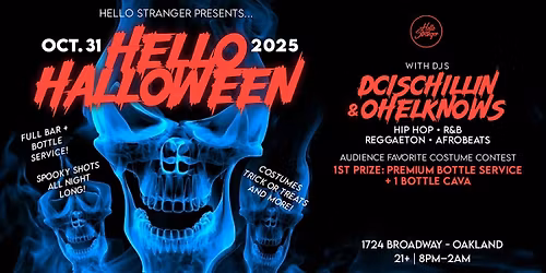 Hello Halloween 2025! Oakland's Hip Hop Halloween Dance Party!
