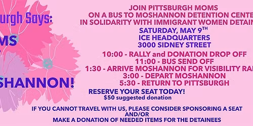 Pittsburgh Says, "Moms out of Moshannon!"