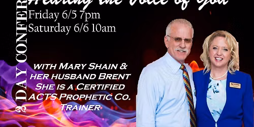PROPHETIC CONFERENCE ~Hearing God's Voice Friday 6\/5\/26 at 7pm and Saturday 6\/6\/26 at 10am