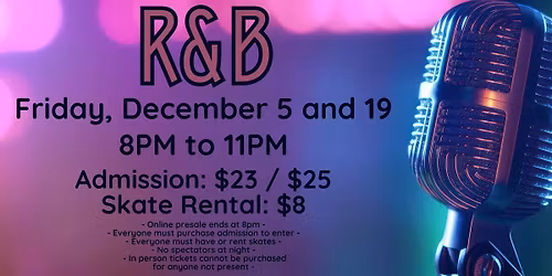 Old School R&B ALL AGES 8pm - 11pm Admission only