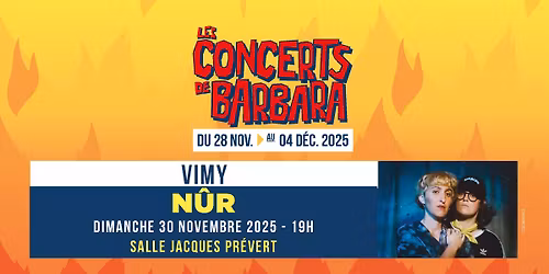 LES CONCERTS DE BARBARA : N\u00dbR- 30 NOV. 25 - VIMY
