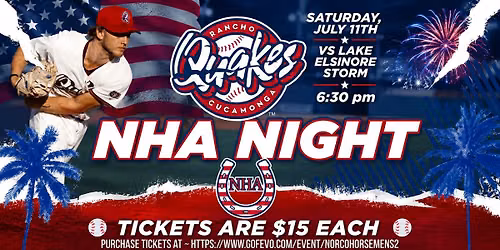 NHA Night at the Quakes Baseball Game