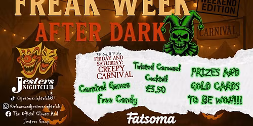 Creepy Carnival \ud83e\udd21 \u2013 Saturday 1st November