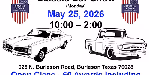 Jerry\u2019s Chevrolet Memorial Day Monday Classic Car Show