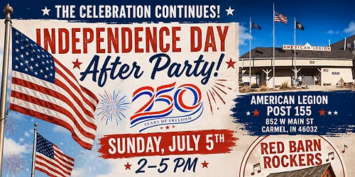Red Barn Rockers: Independence Day After Party 7\/5 at the Carmel American Legion