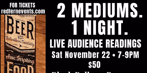2 Mediums. 1 Night. LIVE AUDIENCE MEDIUMSHIP READINGS, Collingwood