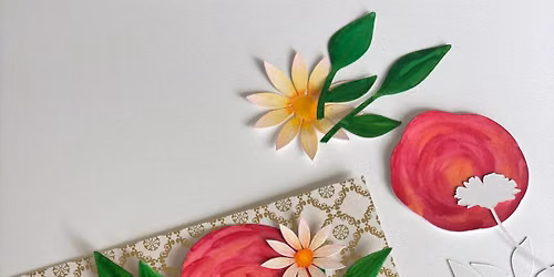 Watercolour Flower Bouquet Collage