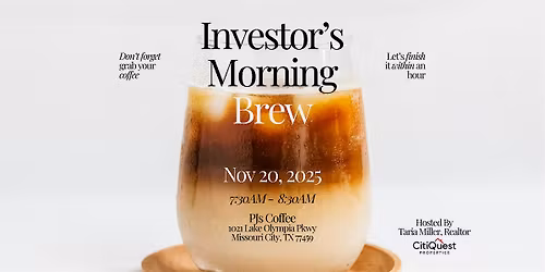 Real Estate Meetup: Investor Morning Brew