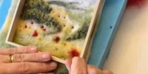 Painting with wool - create your own framed felted masterpiece 