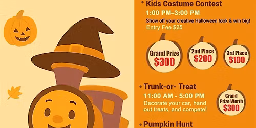 CHOO CHOO & BOO (CHILDREN'S COSTUME CONTEST CASH PRIZE!)