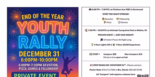 New Years Eve Youth Rally