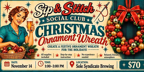 Christmas Ornament Wreath Workshop