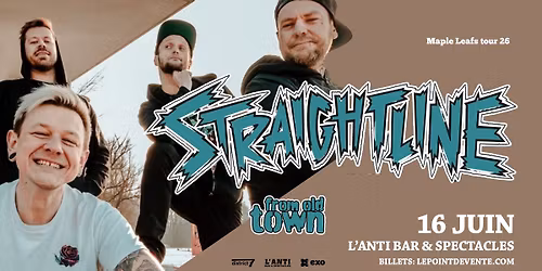 Straightline avec From Old Town \/\/ Mardi 16 juin 2026 \/\/ L'Anti Bar & Spectacles