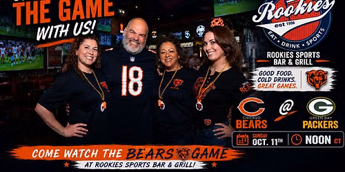 Bears vs. Green Bay Sun. Oct. 11th @NOON