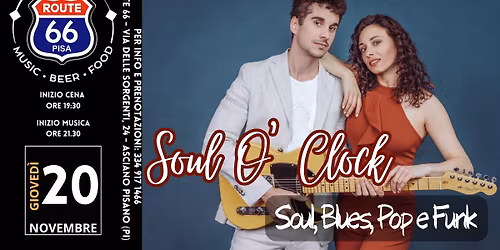 Soul O' Clock live - Soul, Blues, Pop e Funk