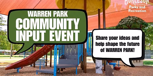 Warren Park Community Input Event
