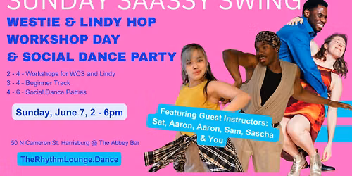 Sunday SAASSY SWING - Lindy & West Coast Workshops & Dance
