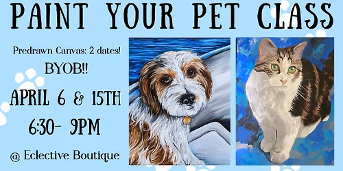 Sold out- Paint your Pet at the Studio