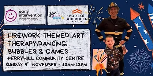 ASN Firework Theme Art, Fun & Games w Art Therapist Tracey & Firefighters