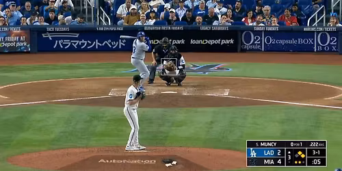 Parking Miami Marlins at Los Angeles Dodgers