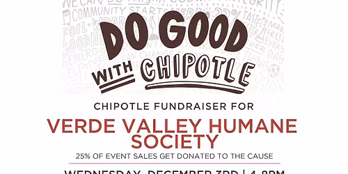 Chipotle Fundraiser for Verde Valley Humane Society