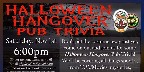 Halloween Hangover - Horror & Suspense Pub Trivia Night