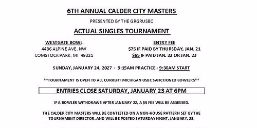6th Annual Calder City Masters