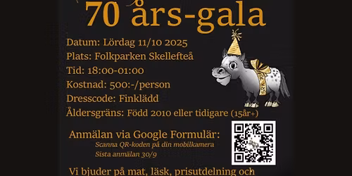 Skellefteå Ridklubb 70 års-gala🎉
