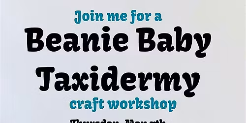 Beanie Baby Taxidermy Workshop