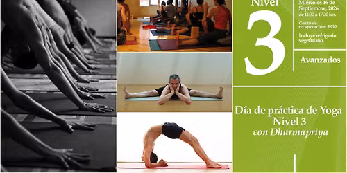 D\u00eda de Pr\u00e1ctica de Yoga con Dharmapriya: Nivel 3 Avanzados