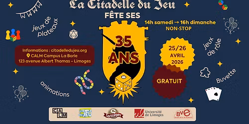 Les 35 ans de la Citadelle du Jeu - 24H et + de jeux