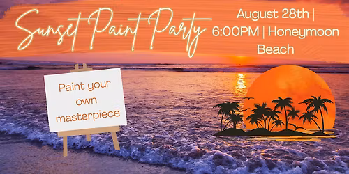 Sunset Painting Party On Honeymoon Island Beach 8\/28