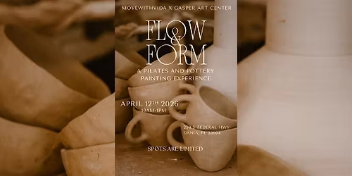 FLOW & FORM: A Pilates and Pottery Painting Experience