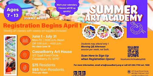 Casselberry Summer Art Academy