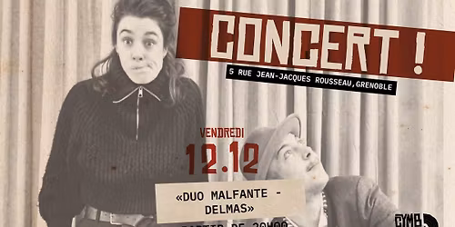 CONCERT: "DUO MALFANTE - DELMAS" @ CYMBALINE