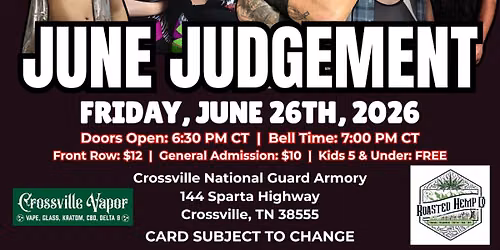 *RESOLUTE* Wrestling Presents: No. 320 "JUNE JUDGEMENT" [6/26/2026]