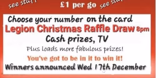 Xmas Draw 2025, with Mulled wine & mince pie