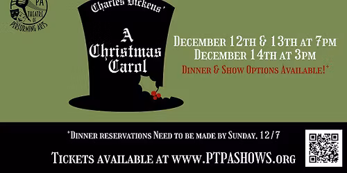 PTPA presents CHARLES DICKENS' A CHRISTMAS CAROL