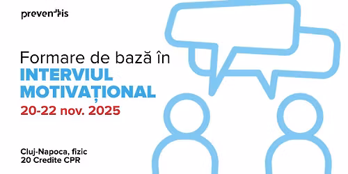 SOLD OUT! Formare de baz\u0103 \u00een Interviul Motiva\u021bional