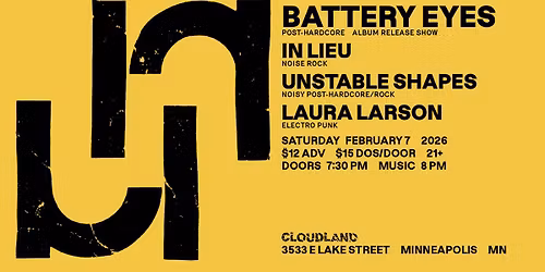Battery Eyes, In Lieu, Unstable Shapes, Laura Larson