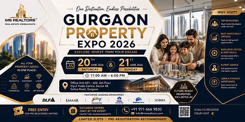 Gurgaon Property Expo 2026\u2014budget just increased? Free June 20,
