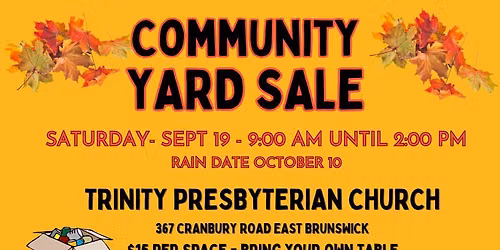 Community Yard Sale East Brunswick NJ