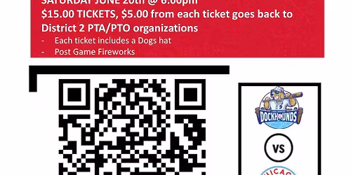 Chicago Dogs Fundraiser for Bensenville School District 2 (both PTA\u2019s and PTO)