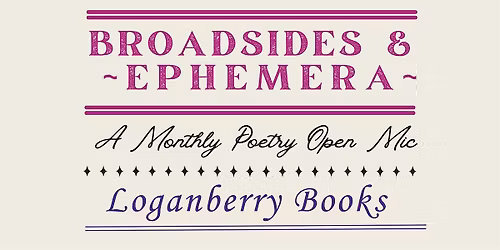 Broadsides & Ephemera Poetry Open Mic, ft. Caitlin Conlon