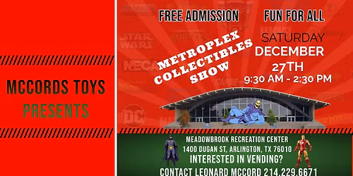 Metroplex Collectibles Show (SATURDAY, DEC 27TH)