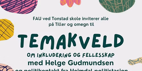 Temakveld om inkludering og fellesskap: Helge Gudmundsen og politikontakt ved Heimdal politistasjon